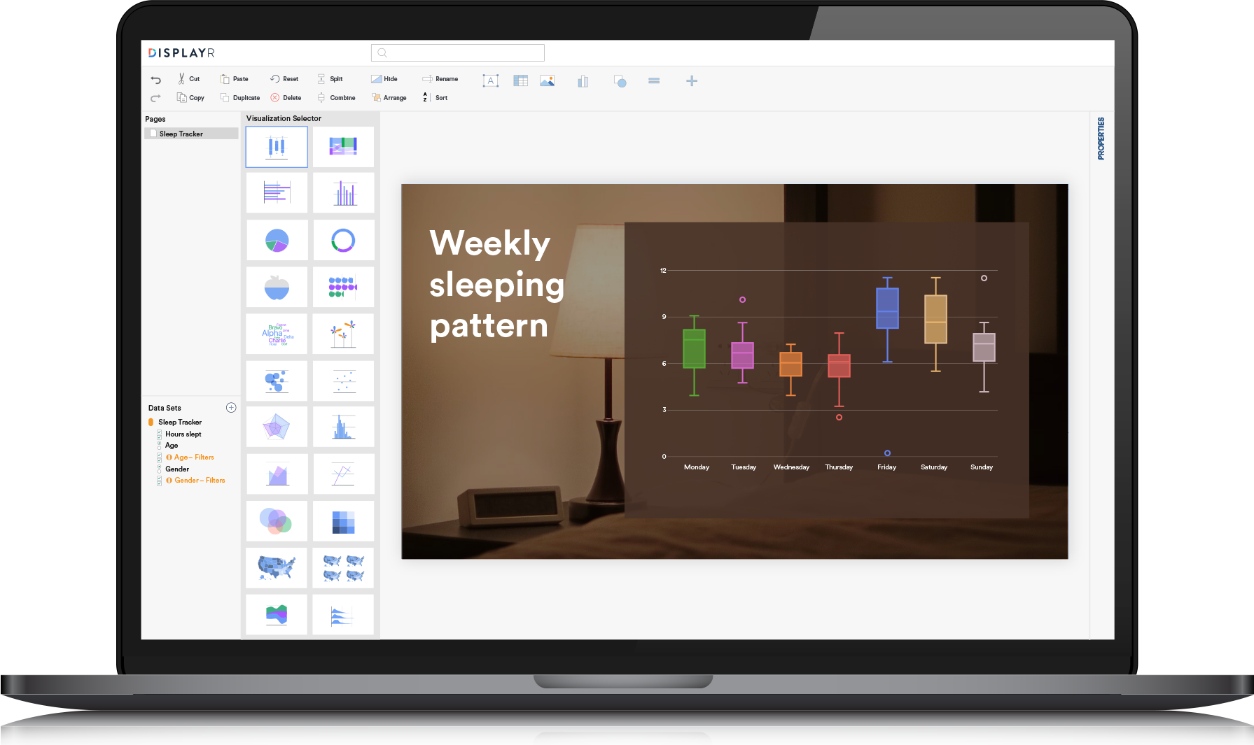 Box Whisker Plot Maker in Displayr